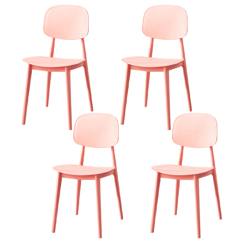 Contemporary Style Open Back Plastic Dining Side Chair for Home