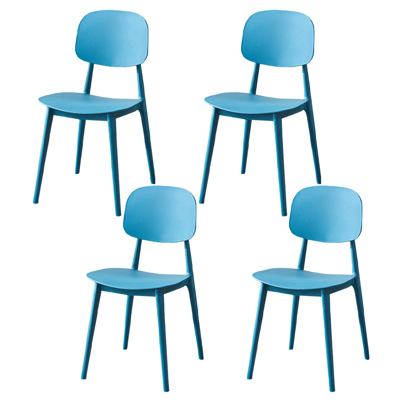 Contemporary Style Open Back Plastic Dining Side Chair for Home