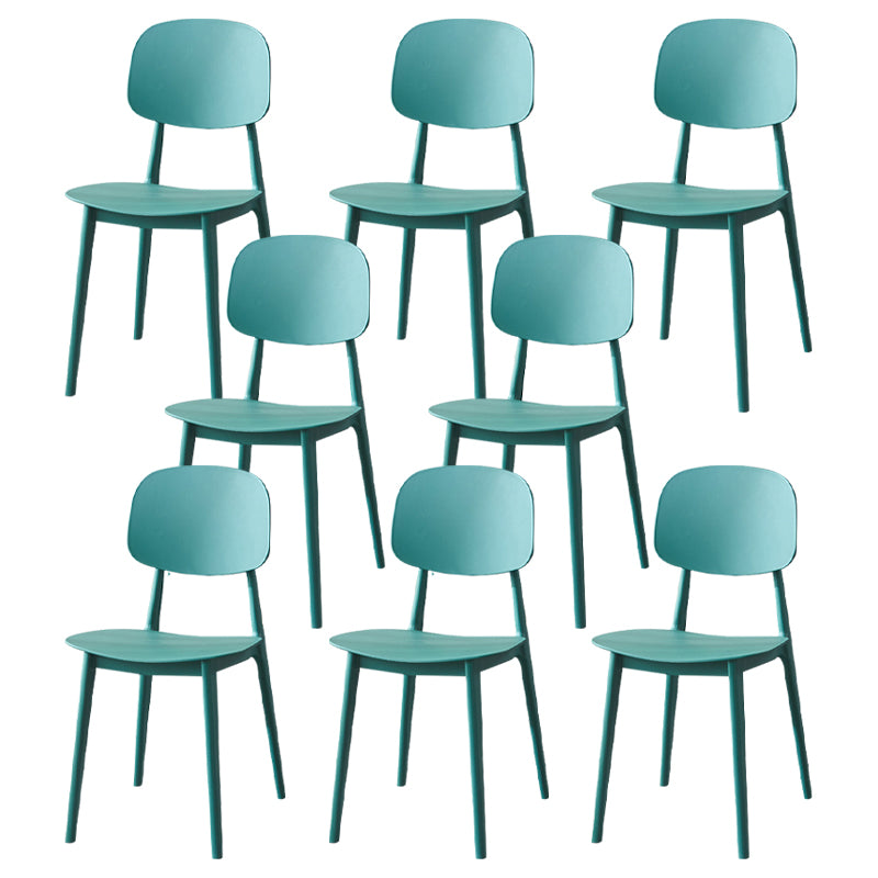 Contemporary Style Open Back Plastic Dining Side Chair for Home