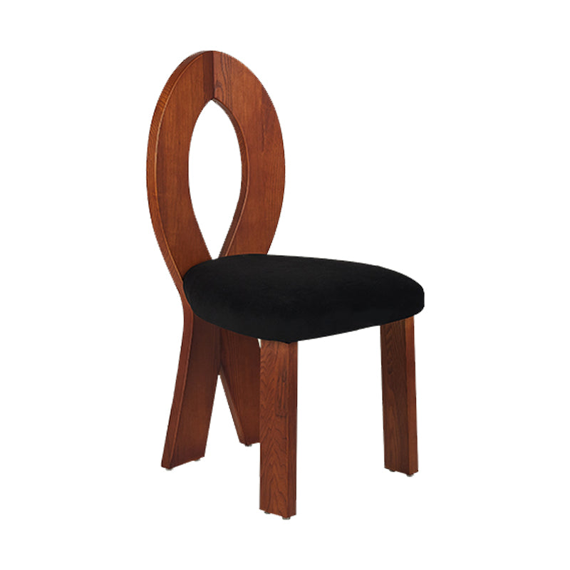 Modern Dining Room Open Back Solid Wood Upholstered Dining Chair