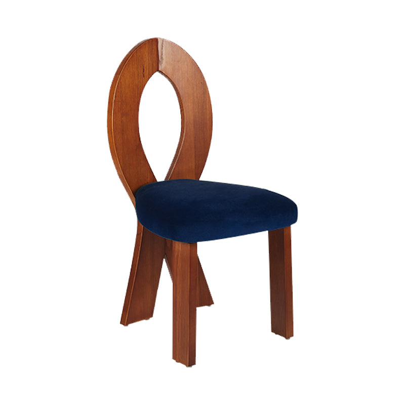 Modern Dining Room Open Back Solid Wood Upholstered Dining Chair