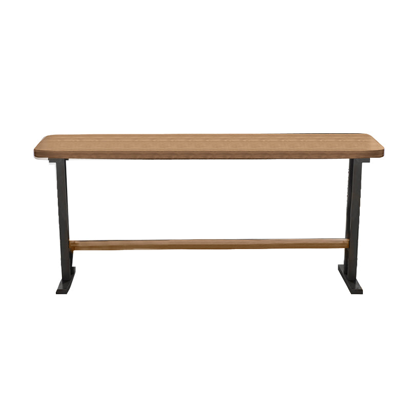 Pine Solid Wood Trestle Base Rectangle Table for Kitchen Dining Room