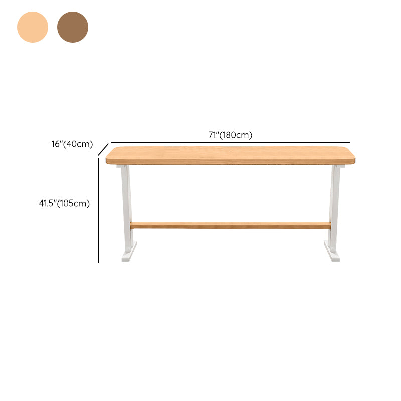 Pine Solid Wood Trestle Base Rectangle Table for Kitchen Dining Room