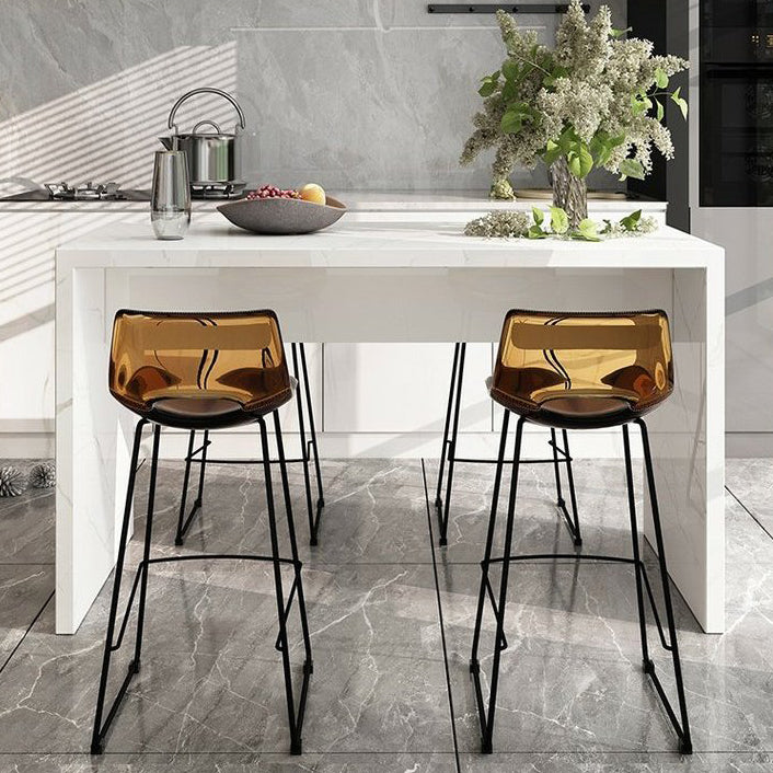 Contemporary Wooden Counter Table with Double Pedestal in White