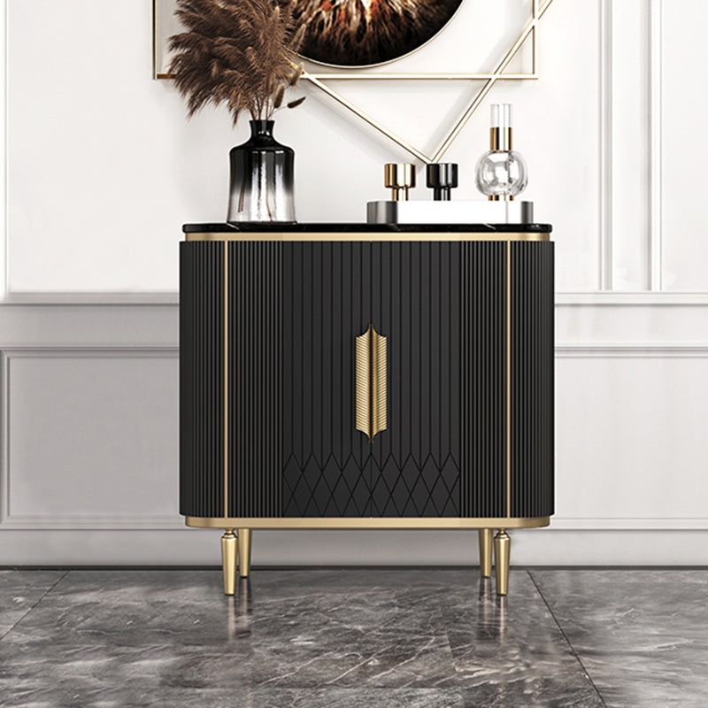 Glam Sideboard Marble Storage Sideboard Table with Doors for Dining Room