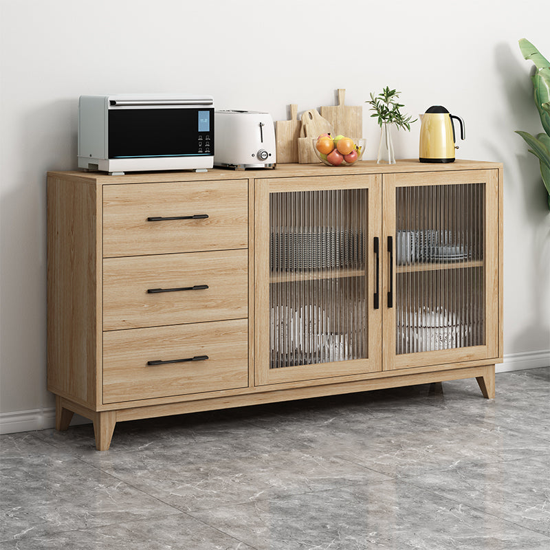 Modern Wood Server Table Sideboard with Drawers/Cabinets for Home