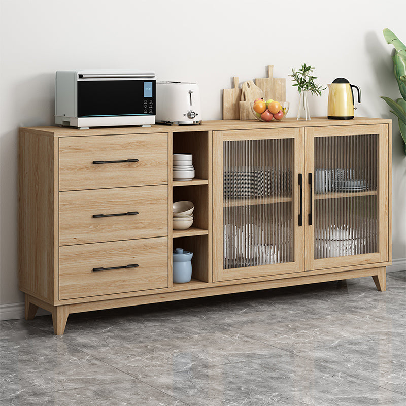 Modern Wood Server Table Sideboard with Drawers/Cabinets for Home