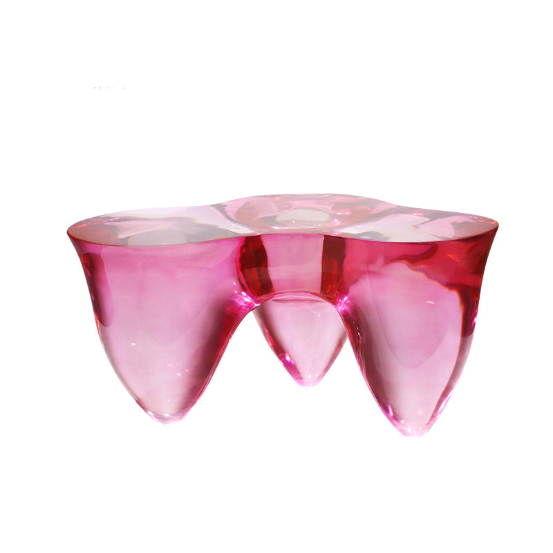 3 Legs Clear Contemporary Acrylic Single Coffee Cocktail Table