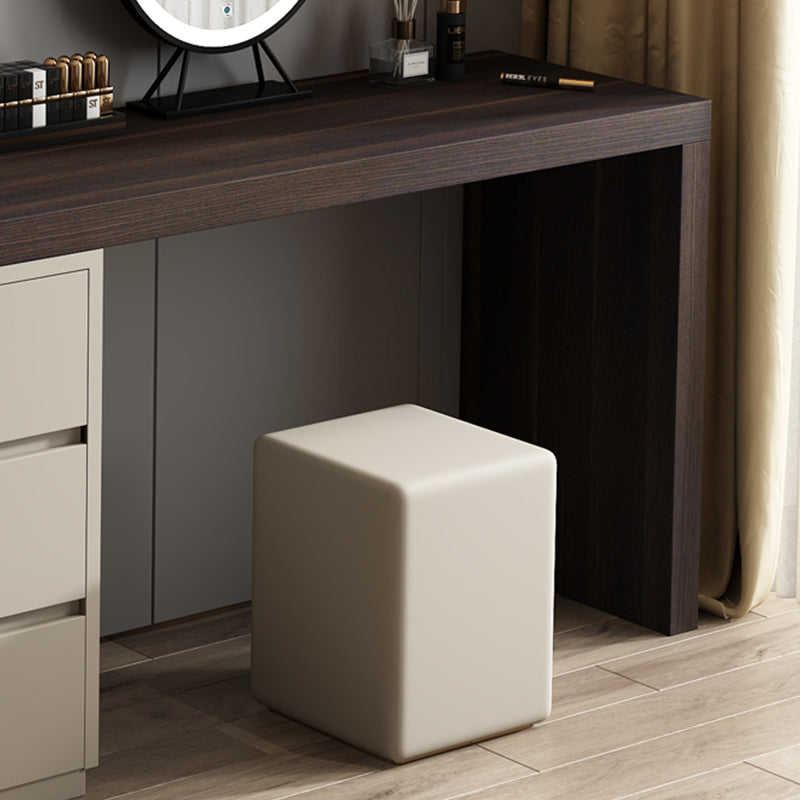 3-Piece Wood Standing Modern Vanity Dressing Table Set with Drawers