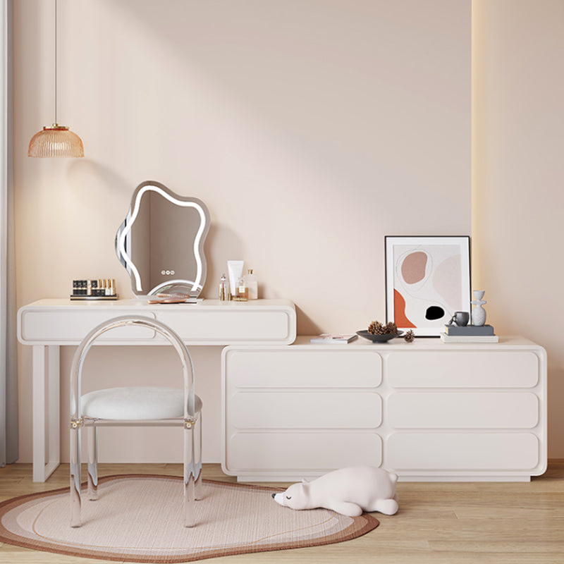 Modern with Drawer Wooden Bedroom Lighted Mirror Make-up Vanity