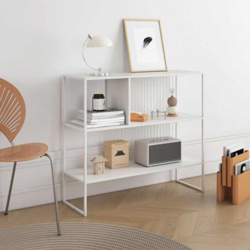 Contemporary Iron Console Accent Table with Shelves for Hall