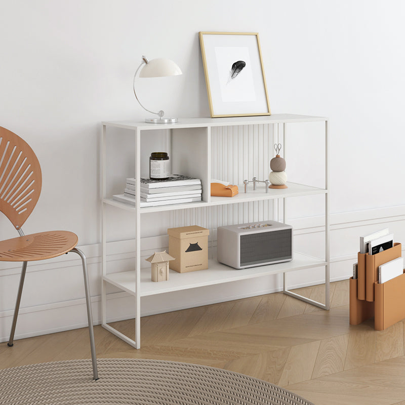 Contemporary Iron Console Accent Table with Shelves for Hall