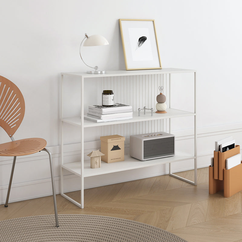 Contemporary Iron Console Accent Table with Shelves for Hall