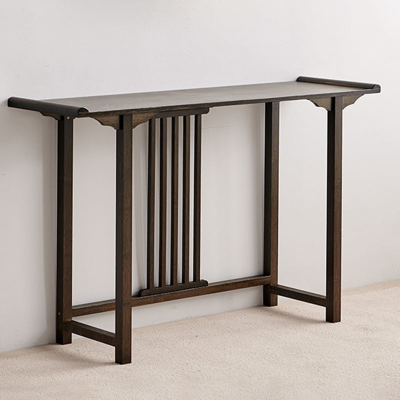 Contemporary Rectangle Console Table Warm Brown Wood Console Sofa Table