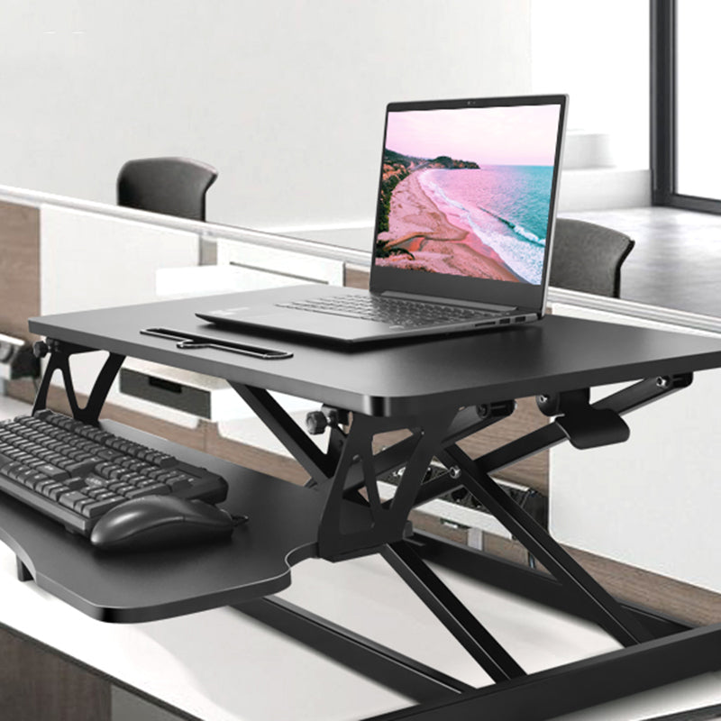 Rectangular Shaped Standing Desk Converter Folding Wood for Office