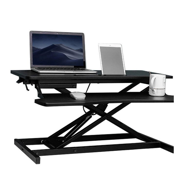 Rectangular Shaped Standing Desk Converter Folding Wood for Office