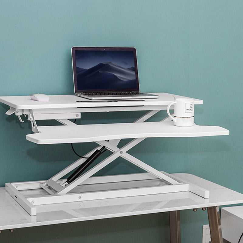 Rectangular Shaped Standing Desk Converter Folding Wood for Office