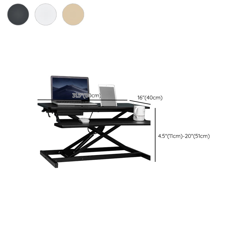 Rectangular Shaped Standing Desk Converter Folding Wood for Office