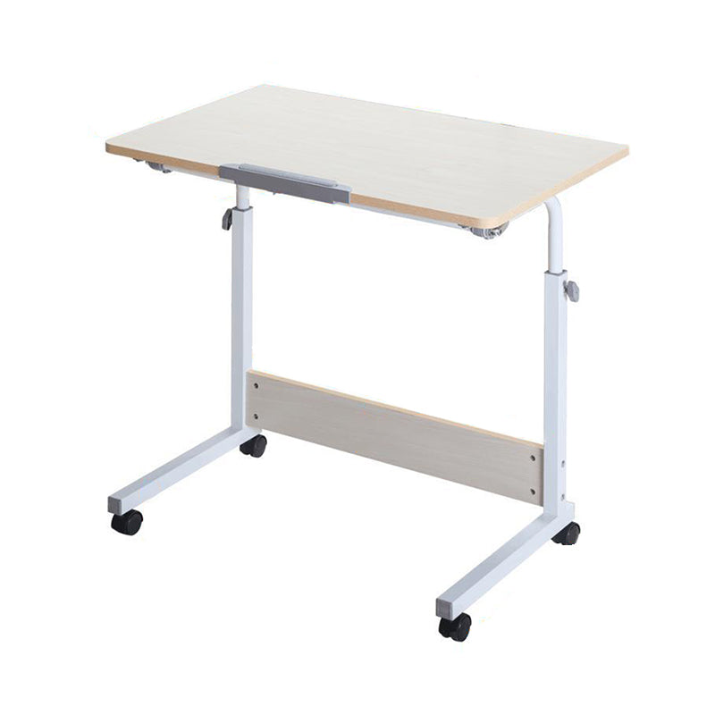 Modern Standing Desk Wooden Rectangular Writing Desk with Caster Wheel