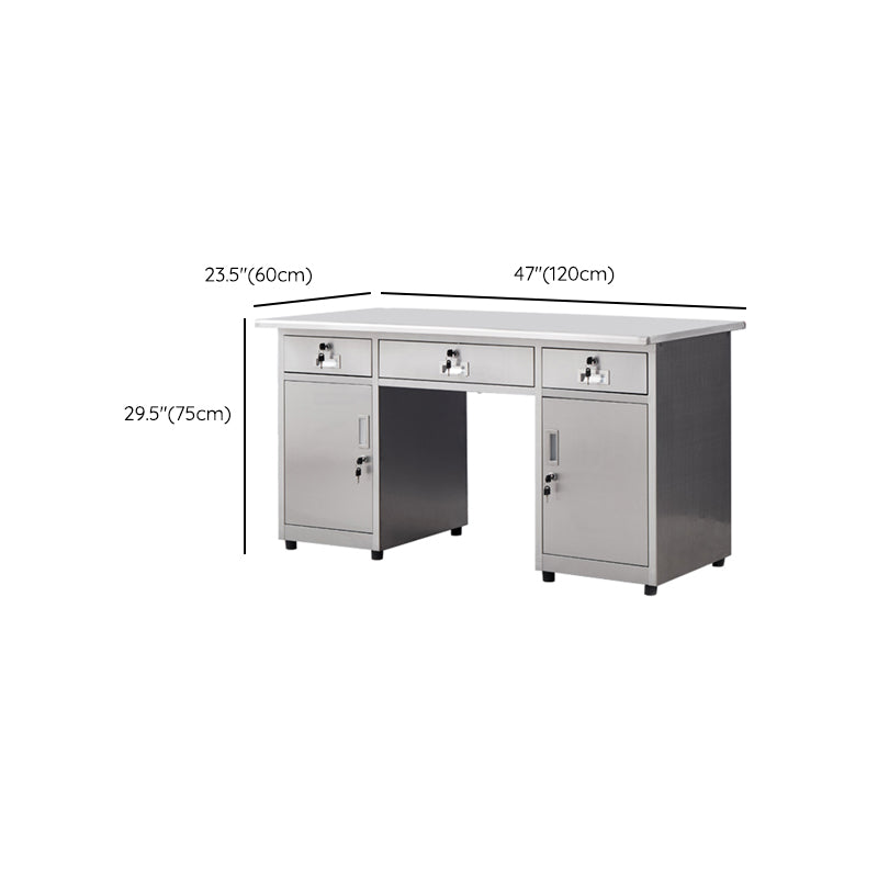 Rectangular Shaped Office Writing Desk Steel with 2/3/5 Drawers