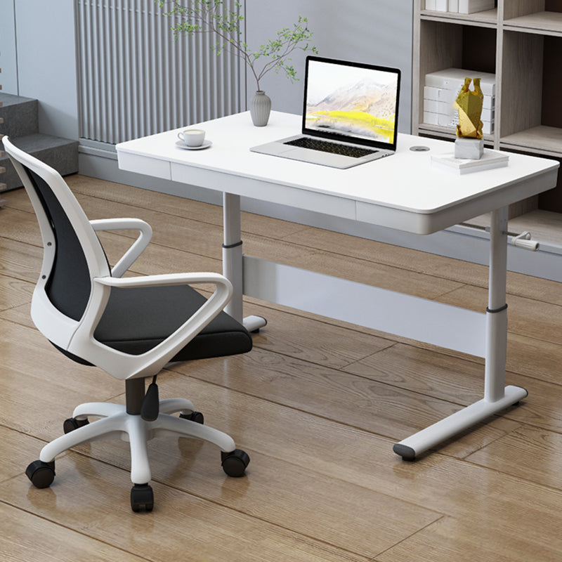 Adjustable Height Modern Computer Desk Steel Base Writing Desk