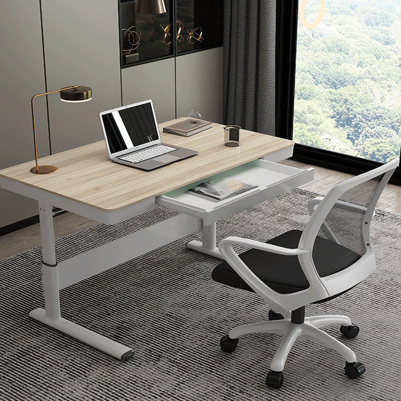 Adjustable Height Modern Computer Desk Steel Base Writing Desk