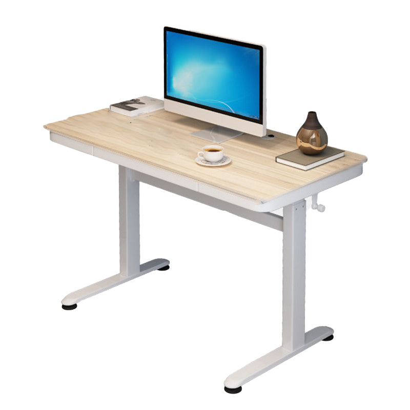 Adjustable Height Modern Computer Desk Steel Base Writing Desk