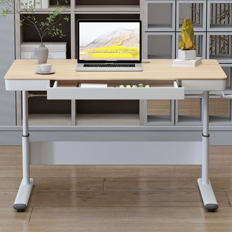 Adjustable Height Modern Computer Desk Steel Base Writing Desk