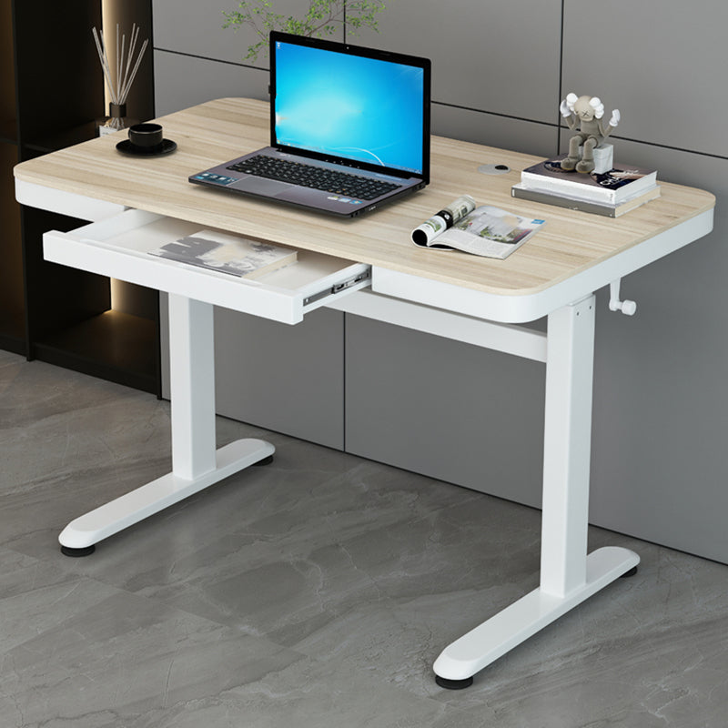 Adjustable Height Modern Computer Desk Steel Base Writing Desk