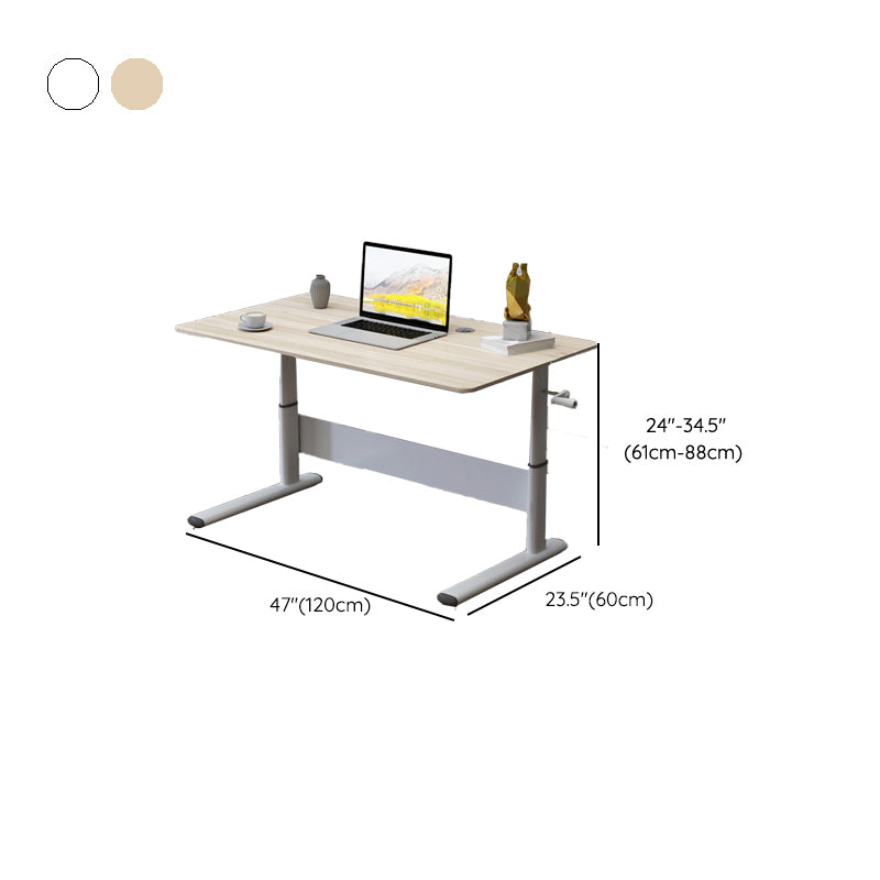 Adjustable Height Modern Computer Desk Steel Base Writing Desk