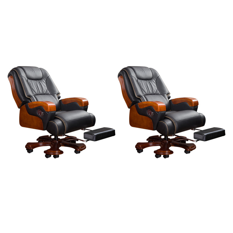 Modern Office Chair Leather Tilt Mechanism No Distressing Ergonomic Slide Chair