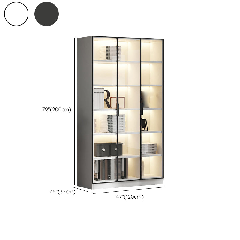 Modern Engineered Wood Bookshelf Closed Back Bookcase with Shelves