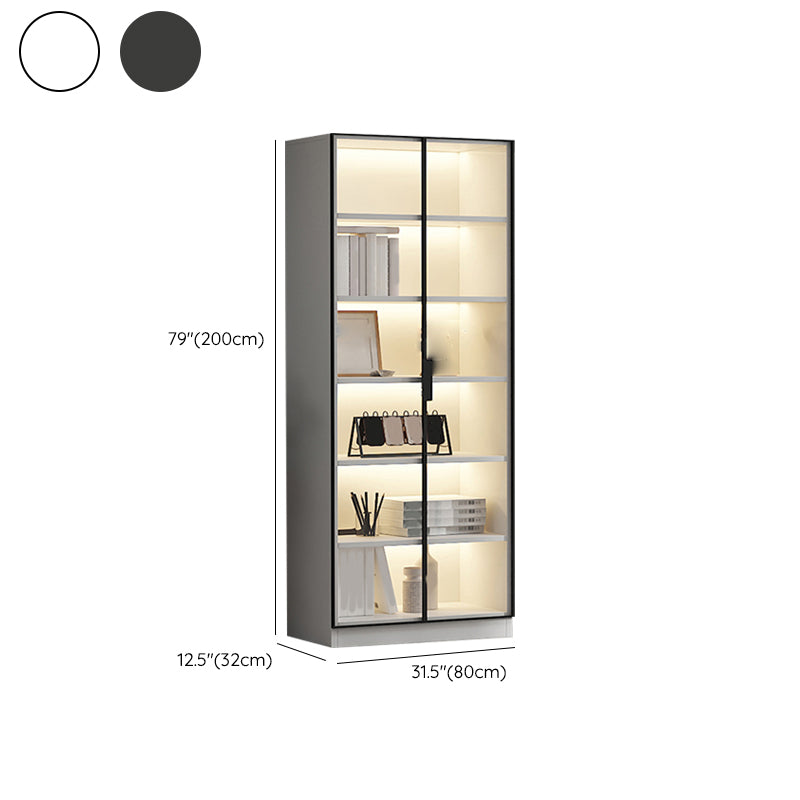 Modern Engineered Wood Bookshelf Closed Back Bookcase with Shelves