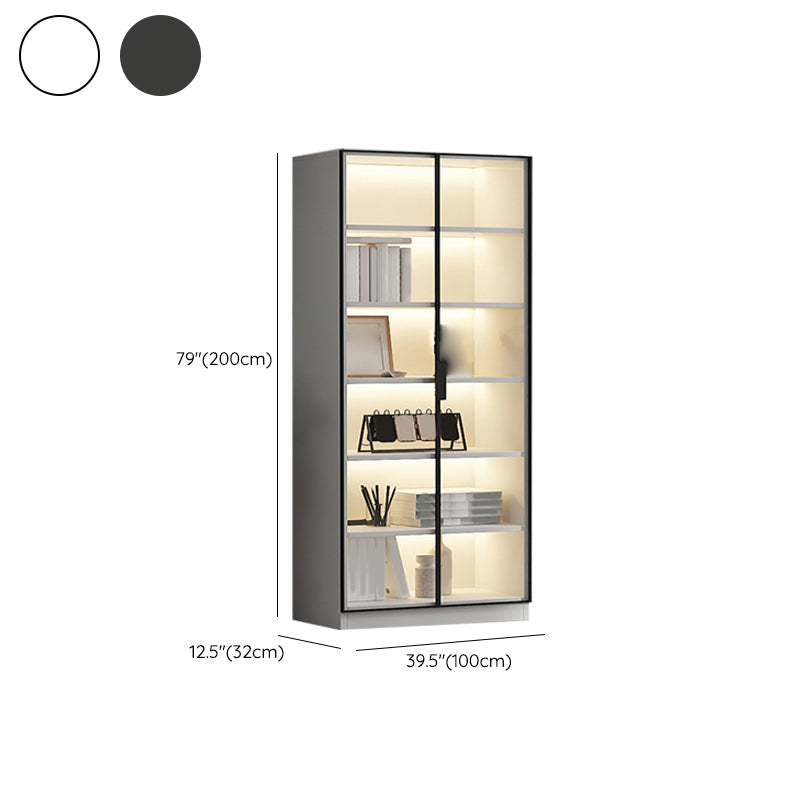 Modern Engineered Wood Bookshelf Closed Back Bookcase with Shelves