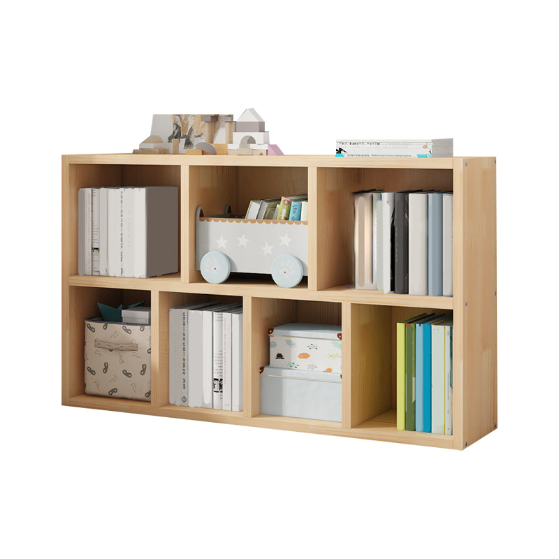 Modern Solid Wood Bookshelf Closed Back Bookcase with Shelves