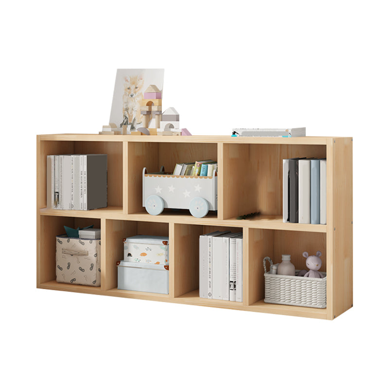 Modern Solid Wood Bookshelf Closed Back Bookcase with Shelves