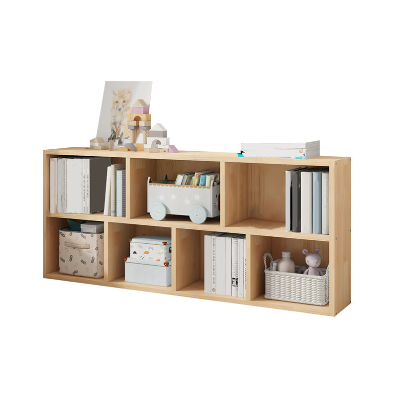 Modern Solid Wood Bookshelf Closed Back Bookcase with Shelves