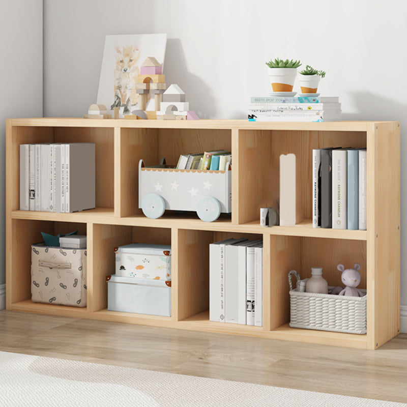 Modern Solid Wood Bookshelf Closed Back Bookcase with Shelves