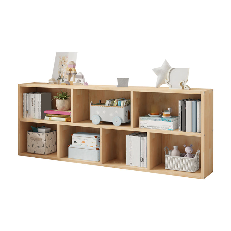 Modern Solid Wood Bookshelf Closed Back Bookcase with Shelves