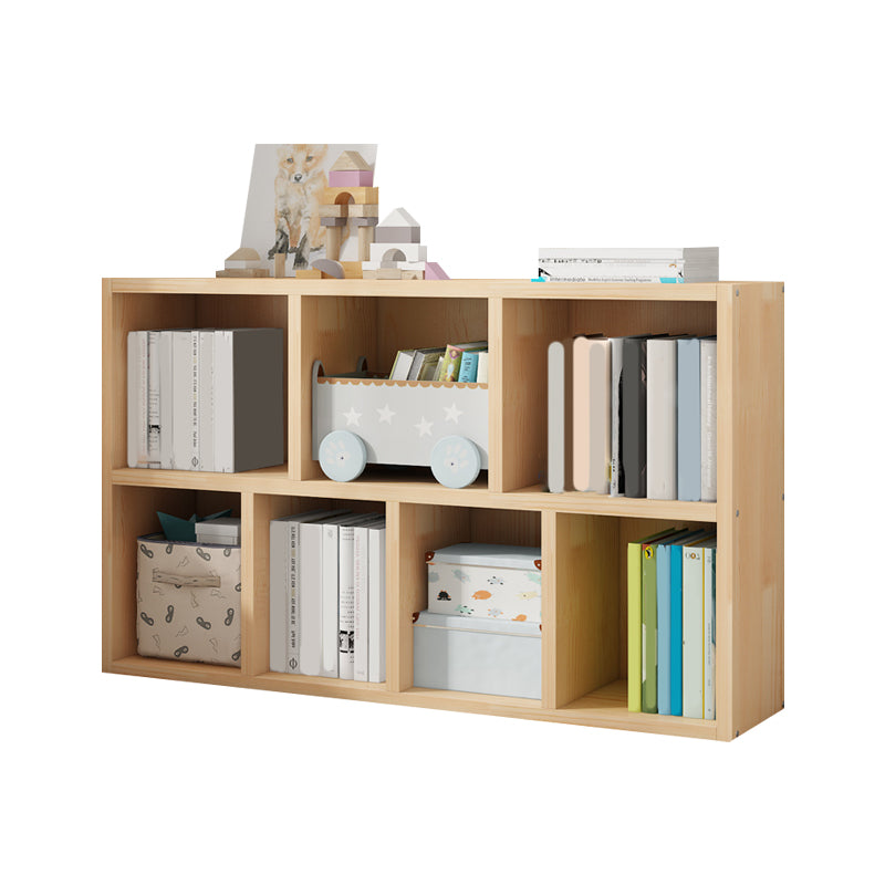 Modern Solid Wood Bookshelf Closed Back Bookcase with Shelves