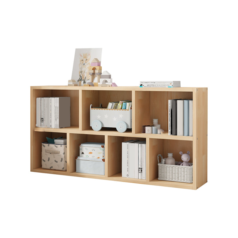 Modern Solid Wood Bookshelf Closed Back Bookcase with Shelves