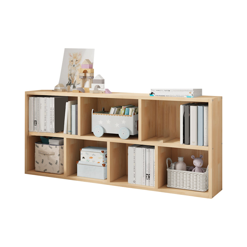 Modern Solid Wood Bookshelf Closed Back Bookcase with Shelves