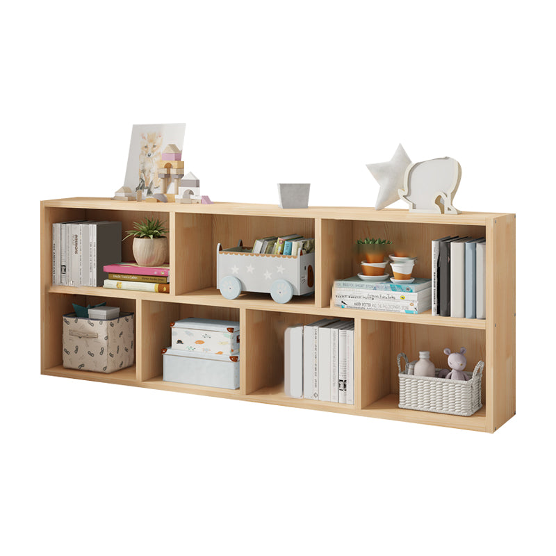 Modern Solid Wood Bookshelf Closed Back Bookcase with Shelves