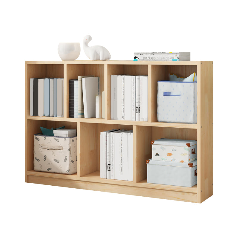 Modern Solid Wood Bookshelf Closed Back Bookcase with Shelves