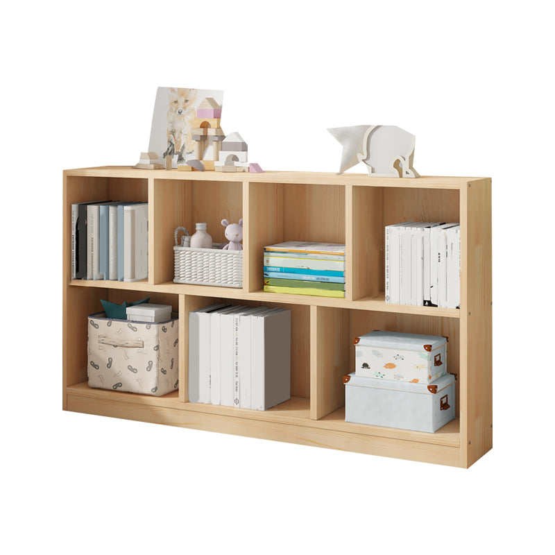 Modern Solid Wood Bookshelf Closed Back Bookcase with Shelves