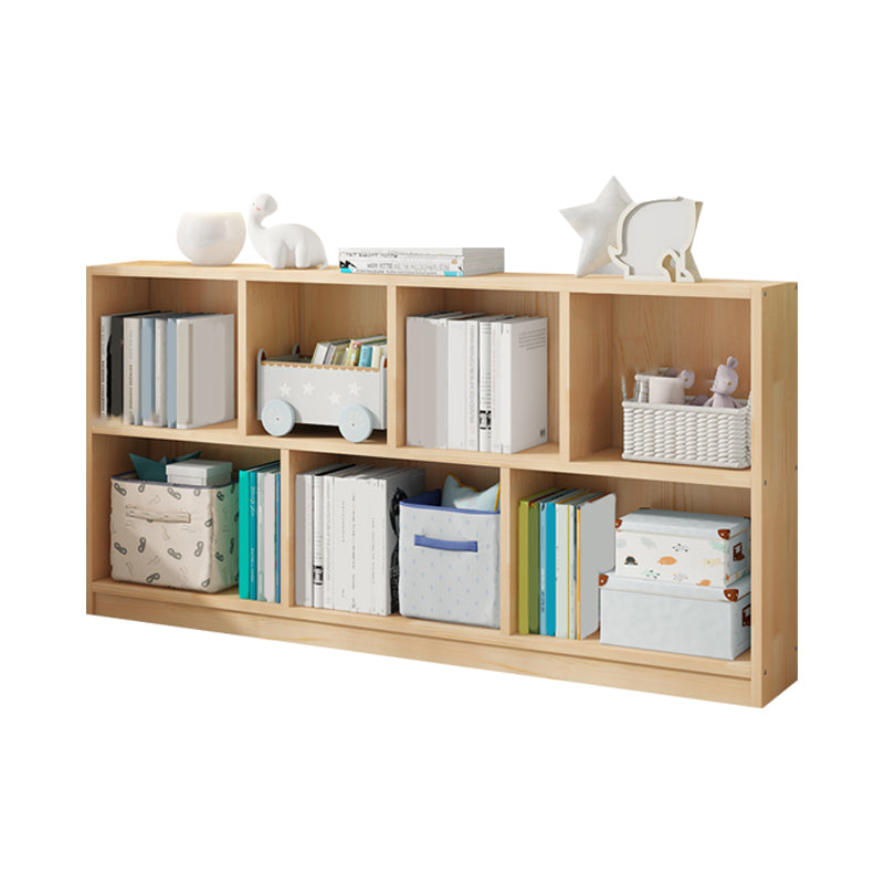 Modern Solid Wood Bookshelf Closed Back Bookcase with Shelves