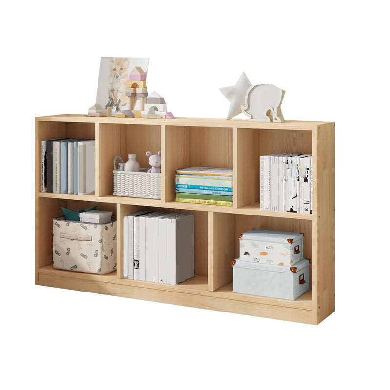 Modern Solid Wood Bookshelf Closed Back Bookcase with Shelves