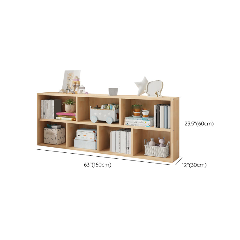 Modern Solid Wood Bookshelf Closed Back Bookcase with Shelves