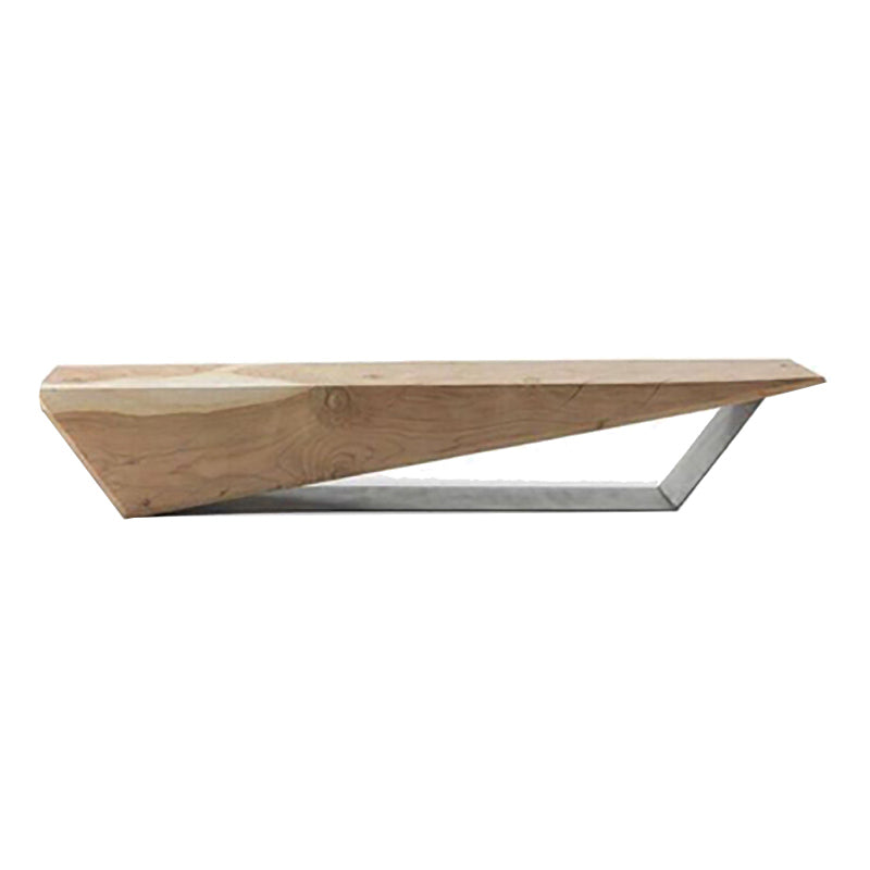 Modern Backless Seating Bench Rectangle Pine Wood Seating Bench