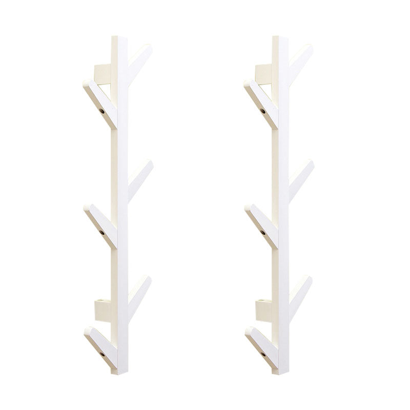 Wall Mounted Coat Hanger Modern Simple Wooden Coat Hanger with Hooks